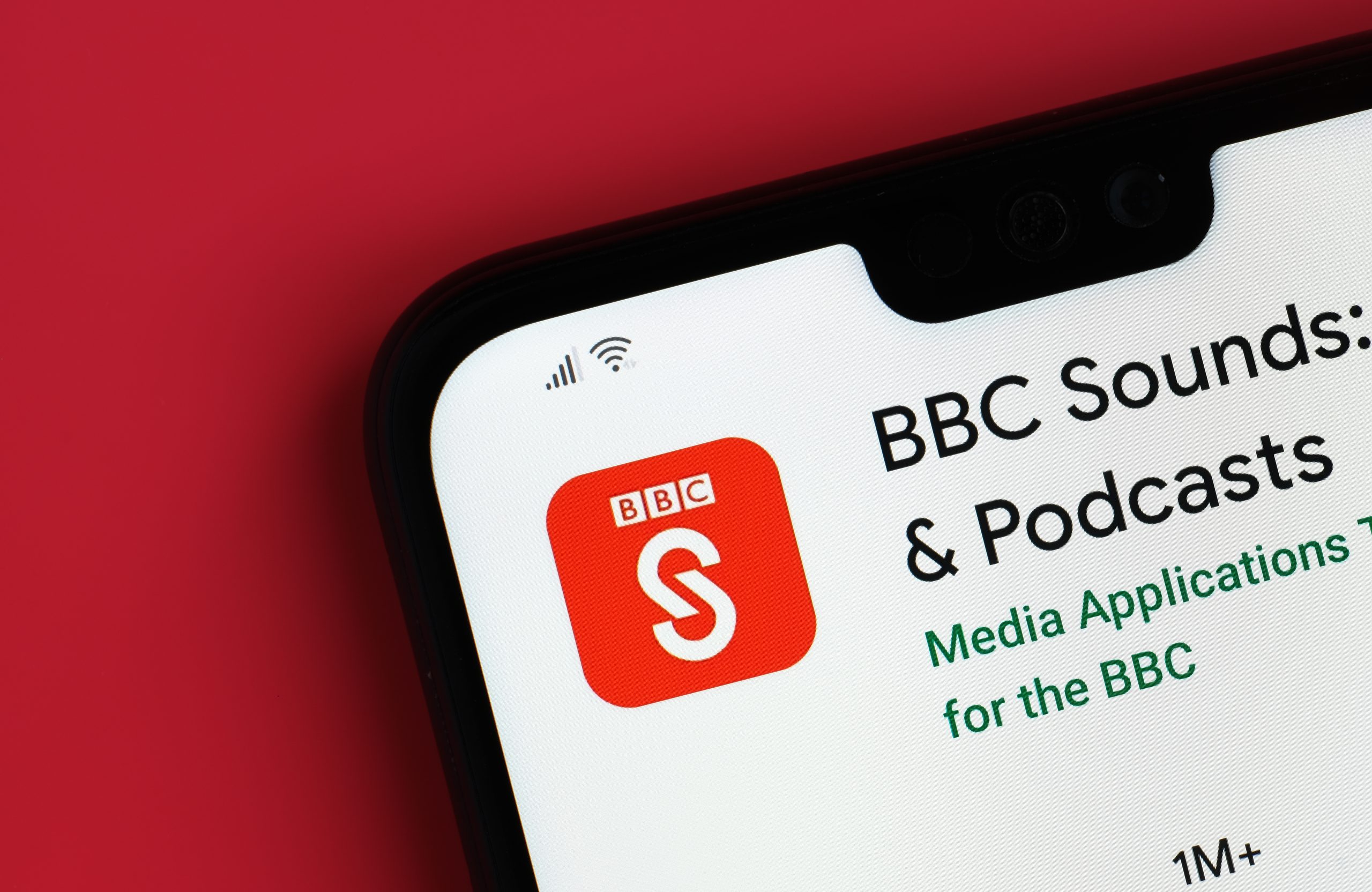 Screenshot of BBC Sounds mobile app displaying a variety of podcasts and audiobooks, designed for auditory learners.